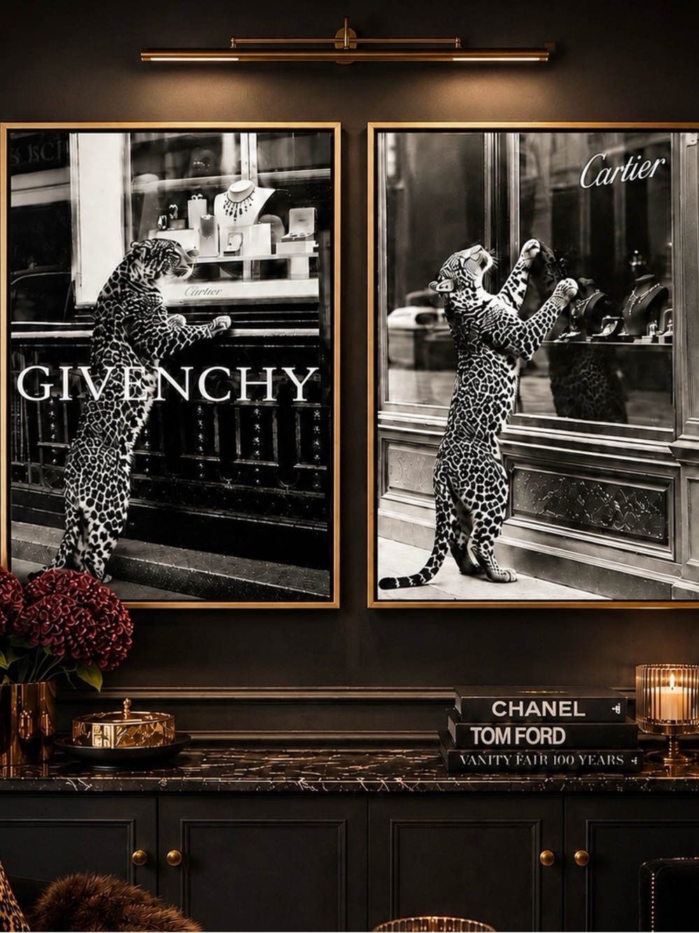 The Cat’s Meow™ Collection | Set of 2 Luxury Leopard Fashion Wall Art Prints
